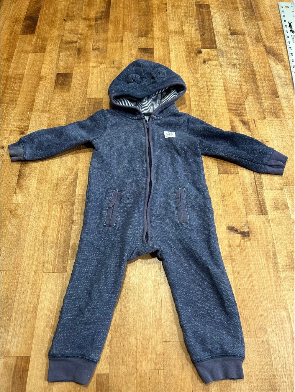 Carter's 12 Months Baby Boys One-Piece Hooded Fleece Jumpsuit